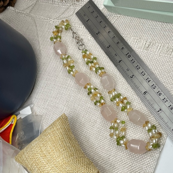 Vintage Ross-Simons Multi-Gemstone and White Pearl Necklace 16" - Picture 16 of 17